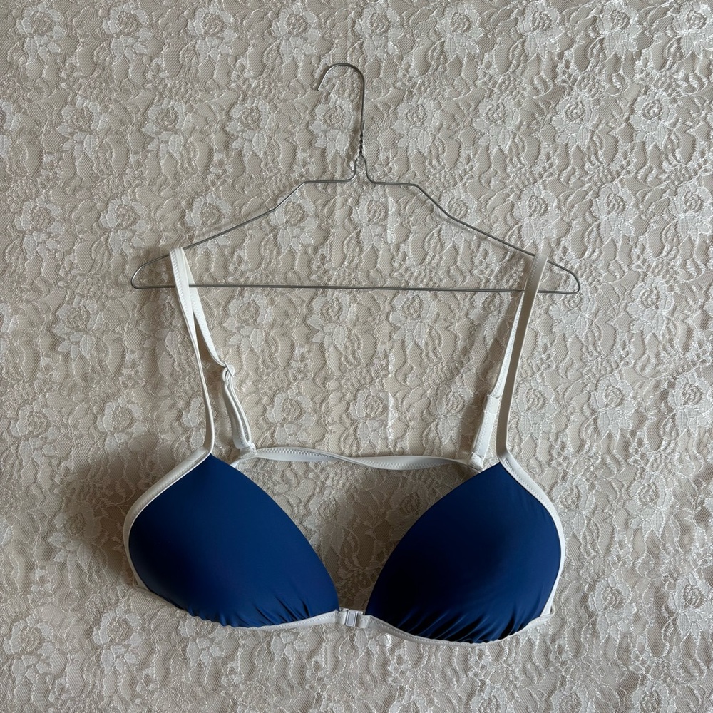 Blue and White Women's Bikini Set